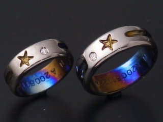 ダイヤモンドチタンリング結婚指輪￥136,500