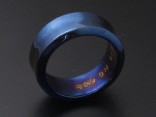 ブルーチタン　指輪