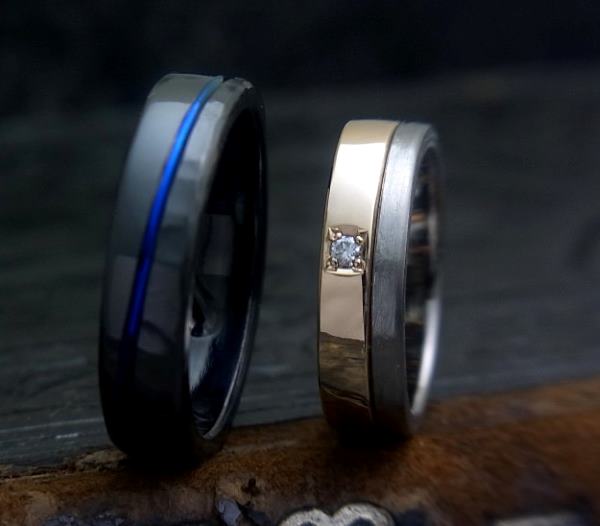 ブラックチタン黒の結婚指輪マリッジリング